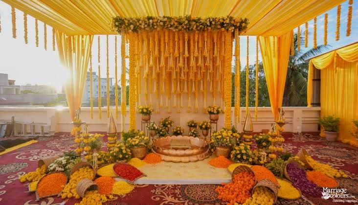 Engagements, seemantham and small family functions at home.